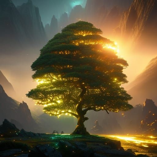 Jewel Tree: Dark Fantasy Concept Art in 8K