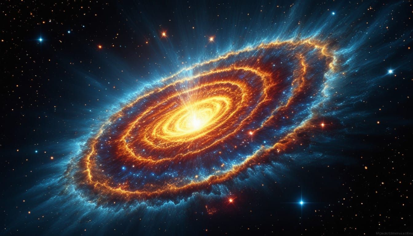 Vibrant Stellar Maelstrom in Deep Space