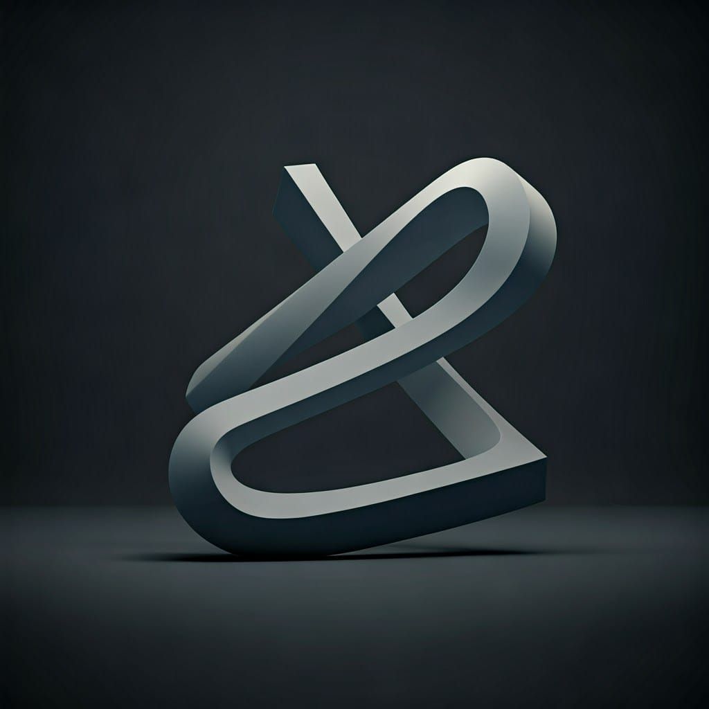 Optical Illusion Sculpture in Minimalist Style