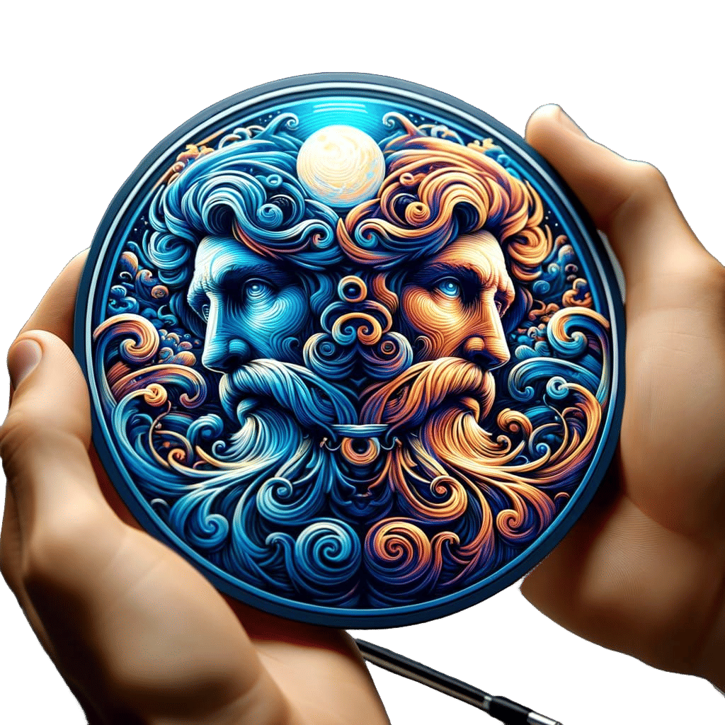 Two Bros Production Logo in Art Nouveau Style