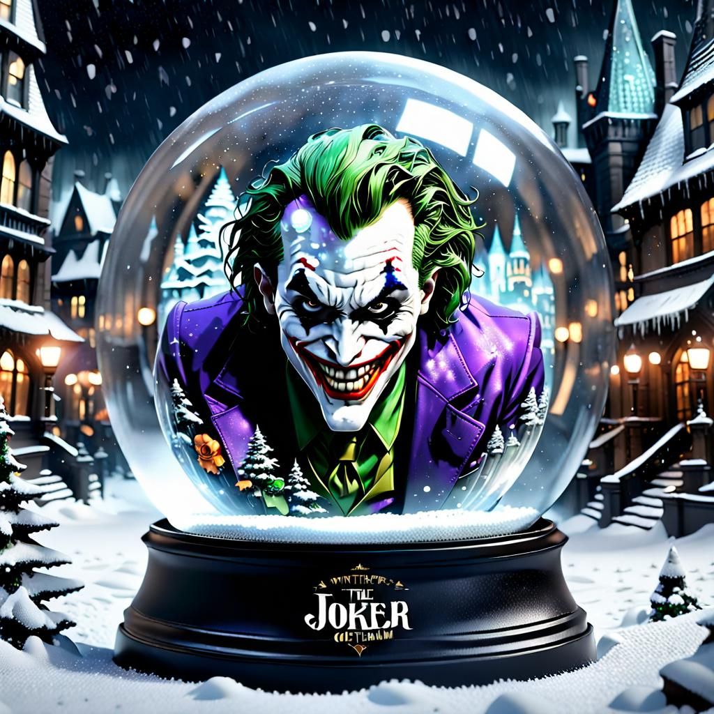 The Joker in Gotham City Snow Globe