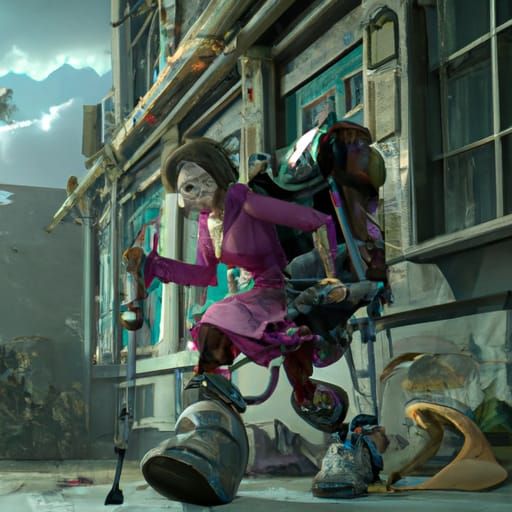 Girl with Crutches and Leg Cast at School