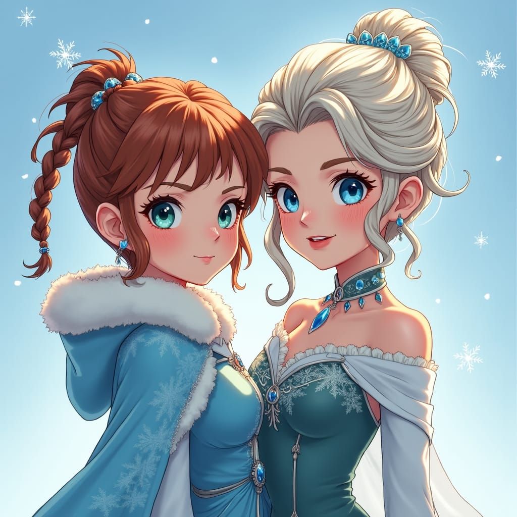 Sisters in Harmonious Composition, Animated Style