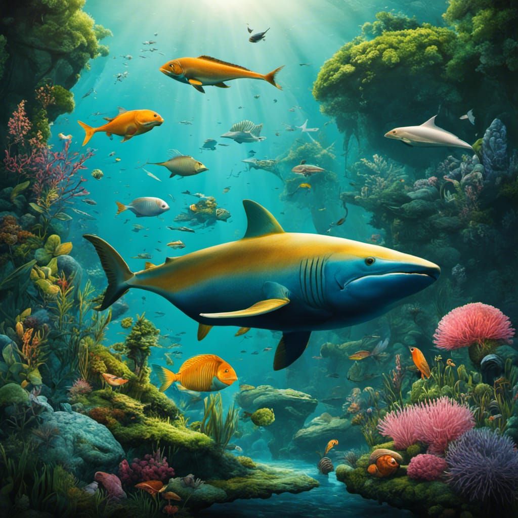 Ecological Biopunk World Map with Animals