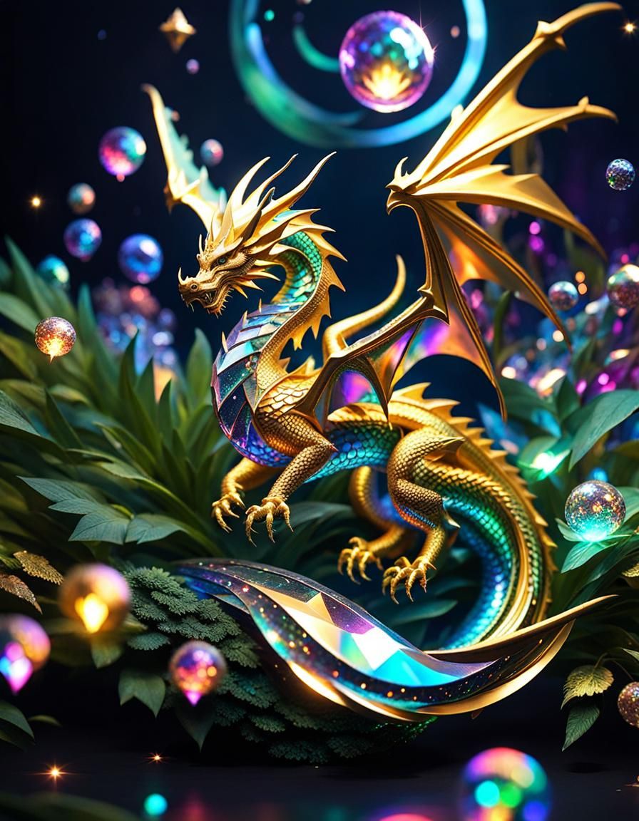 Holographic Crystal Dragon