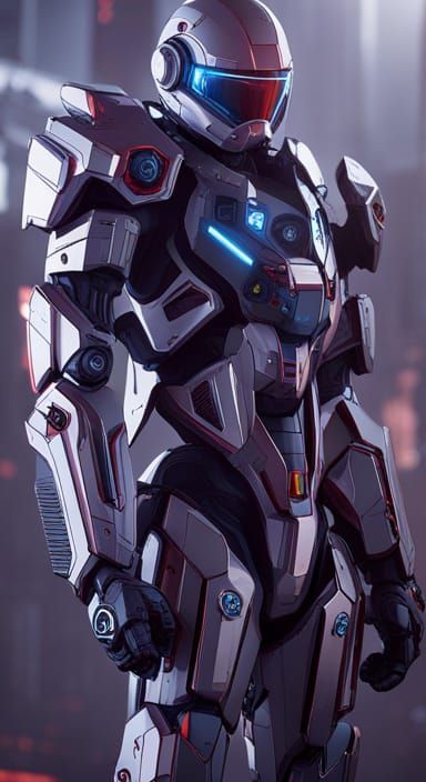 Futuristic Clone Assassin in Sci-Fi Mech Suit