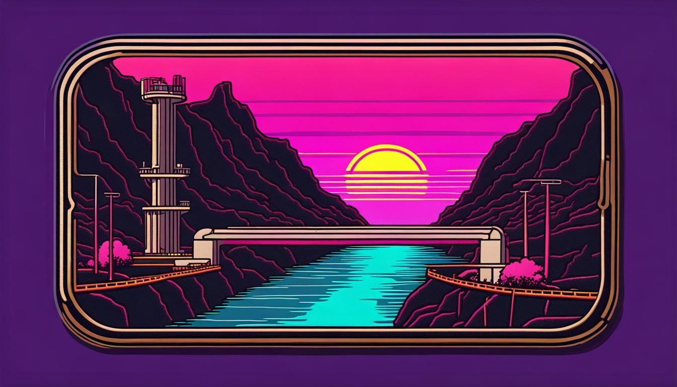 Hydroelectric Dam Landscape as 80s/90s Patch