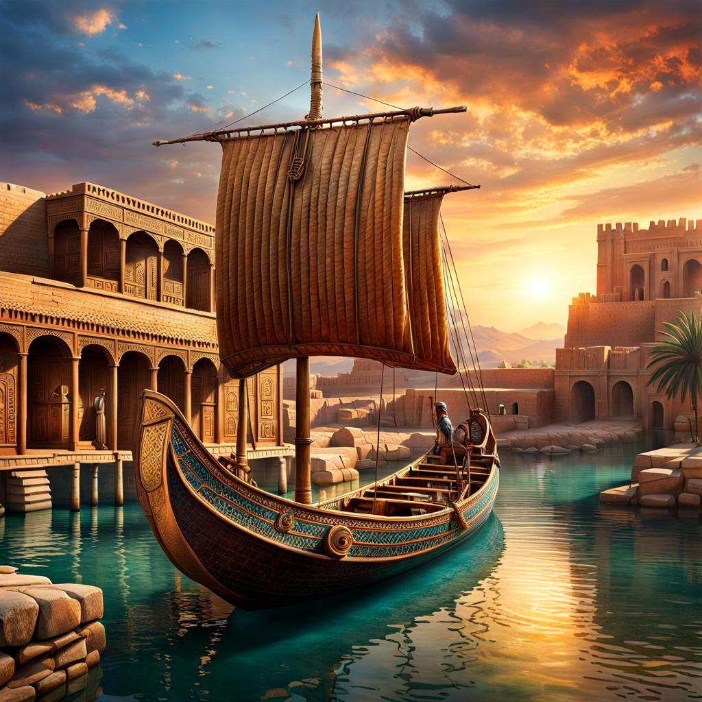 Mesopotamian Sailboat