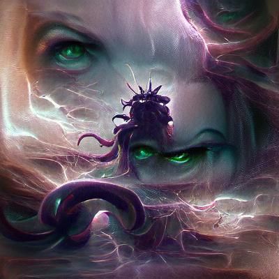 Sinister Medusa Portrait in Dark Fantasy Style