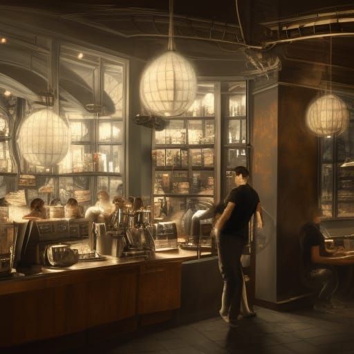 Louis Royo in Starbucks: Hyper Detailed Concept Art