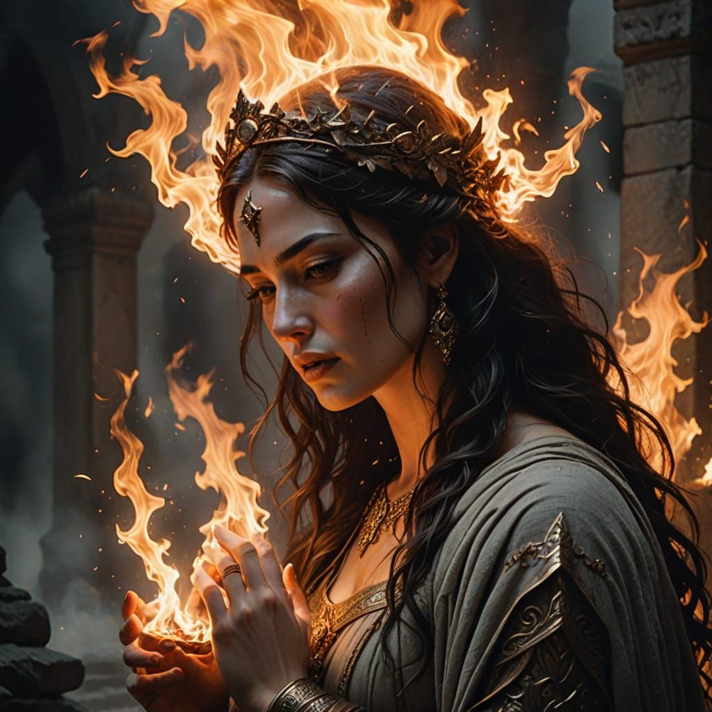 Fiery Prophetess of Defiance Stands Unbroken