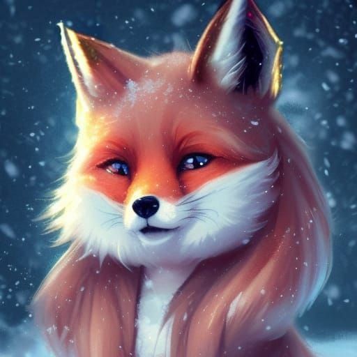 Gold Glitter Portrait in Art Nouveau Style