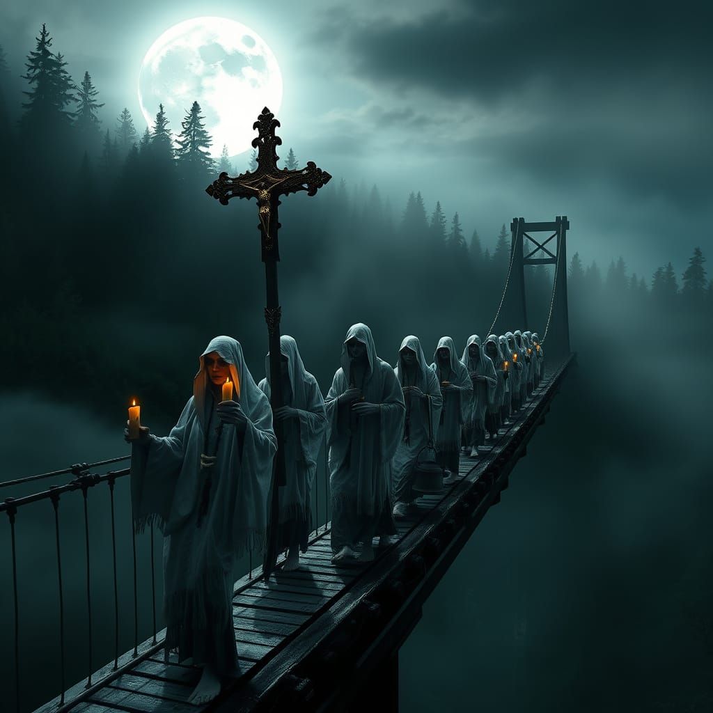 Spectral Souls Procession Across the Capilano Suspension Bri...