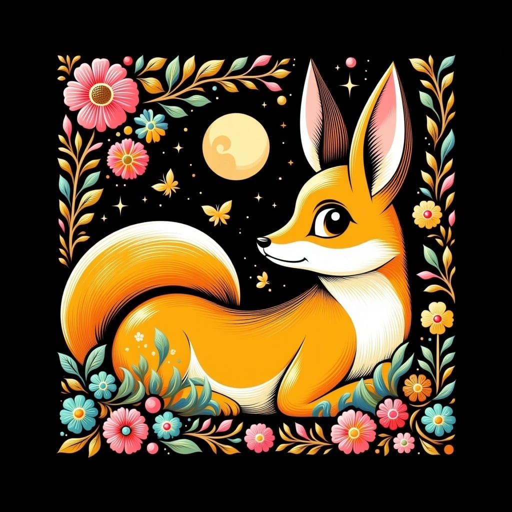 Charming Fennec Fox Portrait