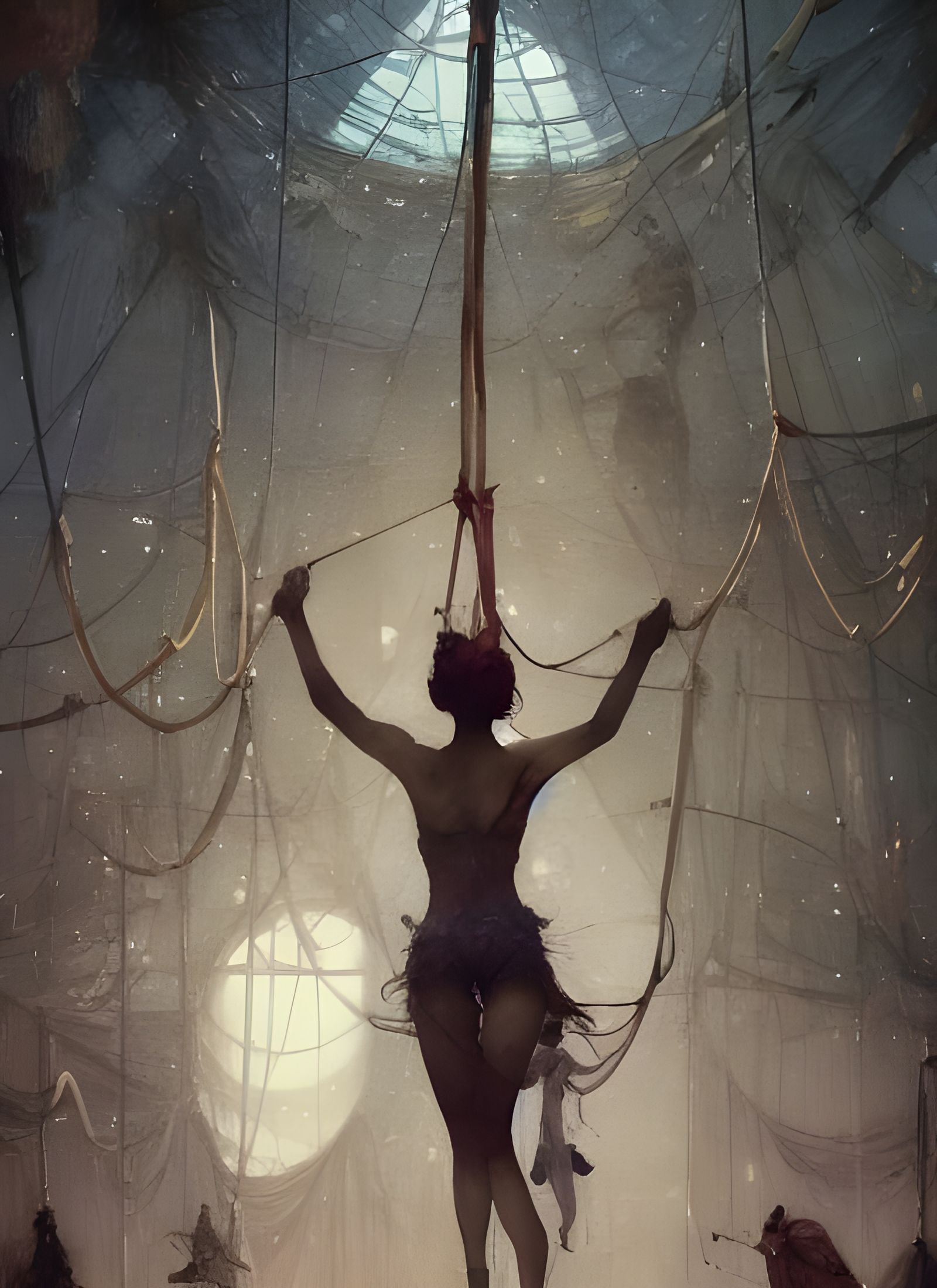 Trapeze Artist Portrait in Epic Circus Tent