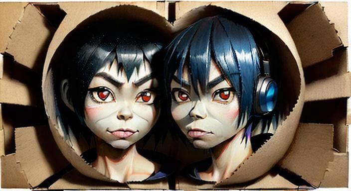 Surreal Airbrush Art with Cardboard Graffiti