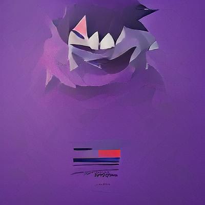 Abstract Minimalist Gengar Illustration
