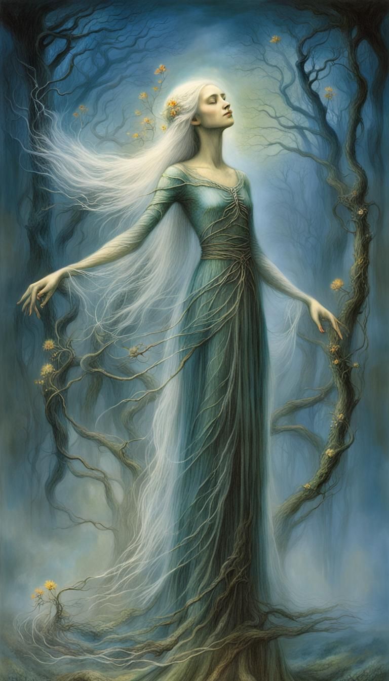 Enchantress in Whispering Woods: A Dark Fantasy