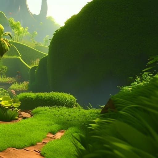 Secret Flower Garden in 3D Game Style