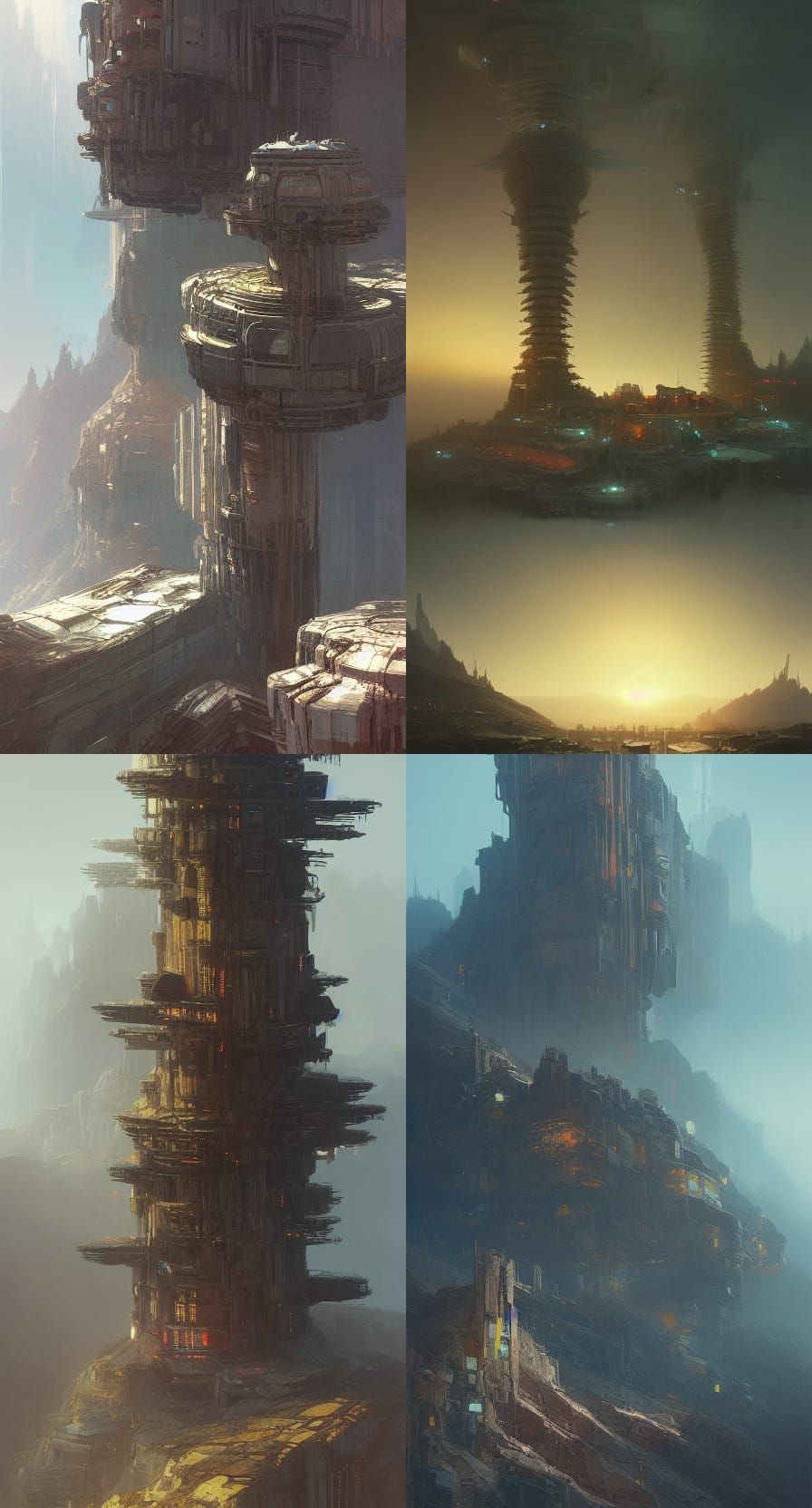 Post-Apocalyptic Sci-Fi Monastery Concept Art