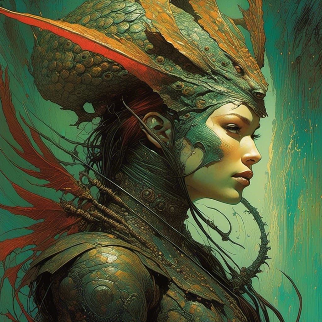 Reptile Woman Manifesting in Epic Fantasy World