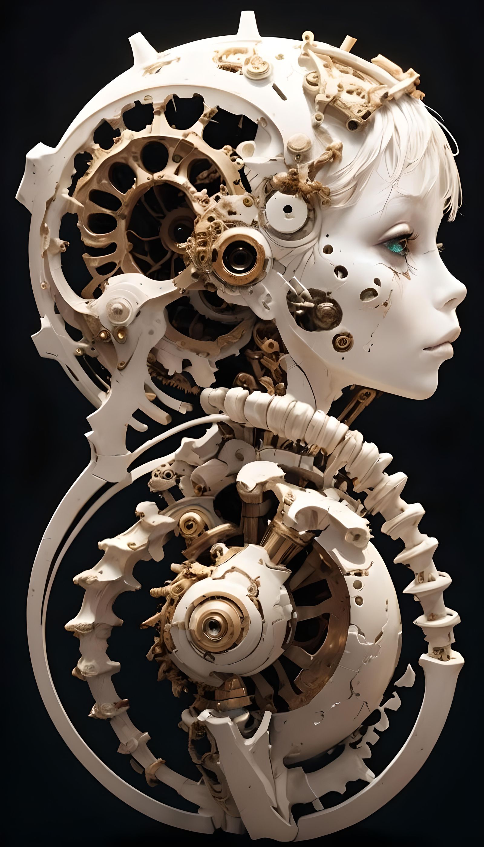 Biomechanical Art: Pale Machine and Bone Textures