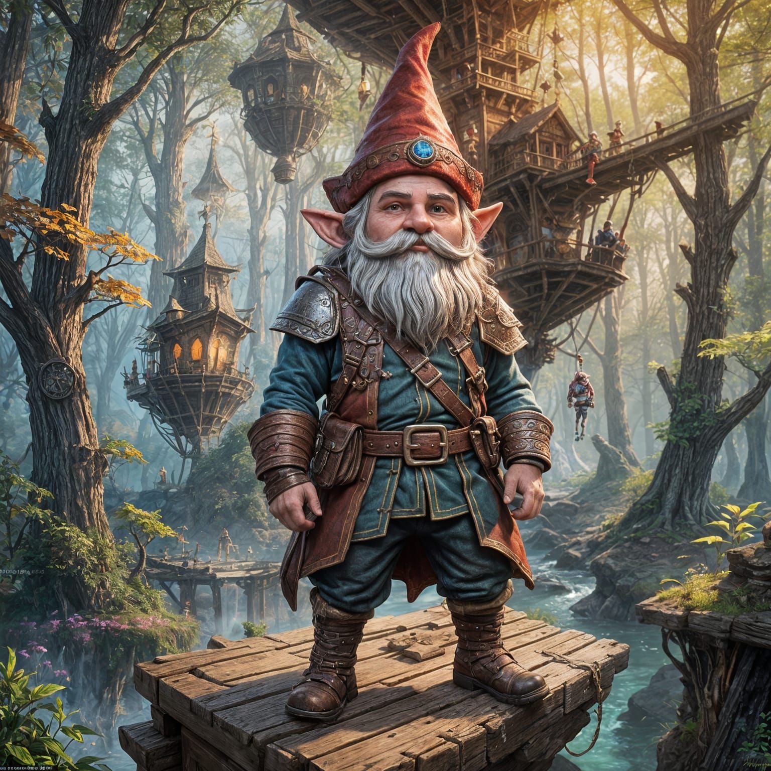 Fantastical Gnome Hero Embarks on Daring Quest