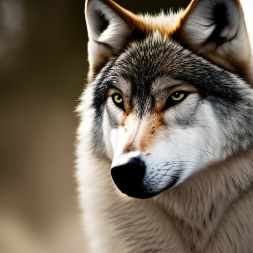 Majestic Wolf Captured with Bokeh and Natural Light