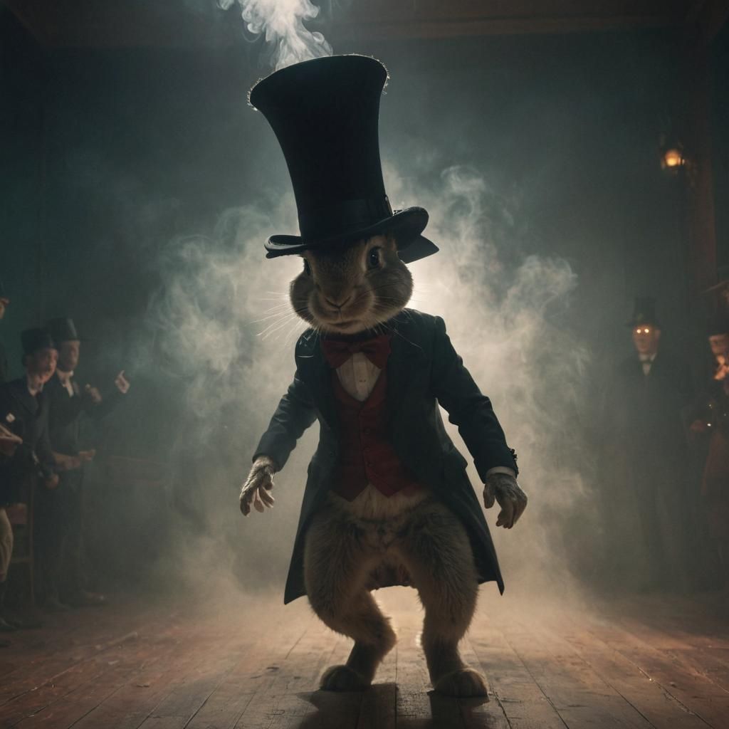 Bunny Rabbit Magician's Astonishing Act