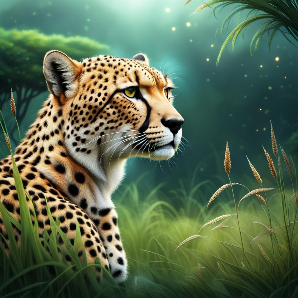 Cheetah Waiting To Make His Move