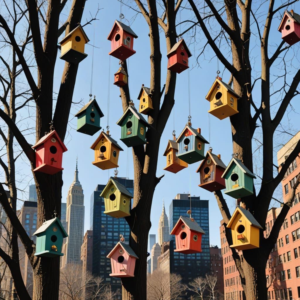 Iconic New York Birdhouse Art Installation