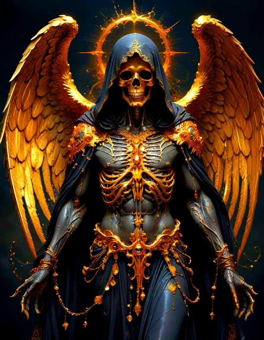 Spectral Angel of Death in Golden Gilded Splendor