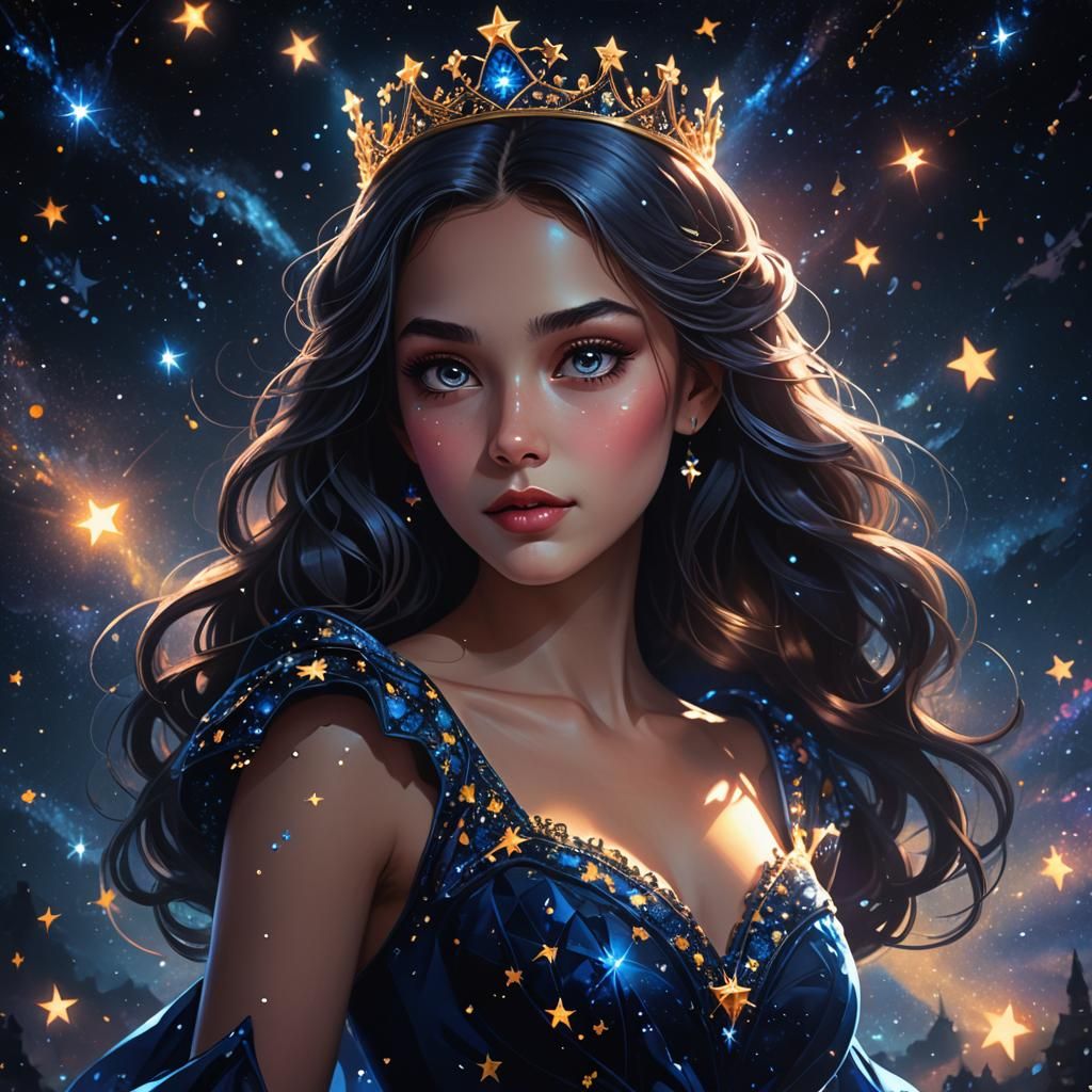 Shadow Princess in Starry Night Blue, Splash Art