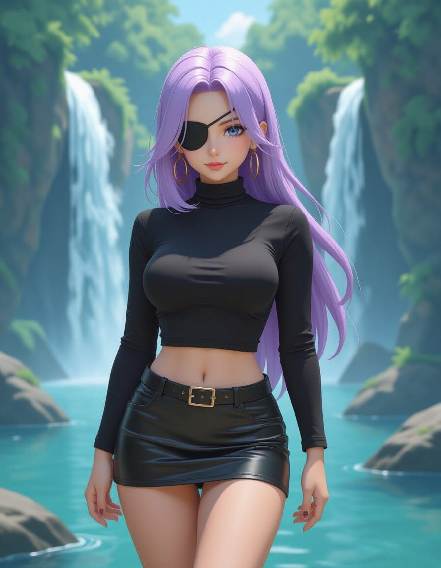 Anime Asian Woman in Dragon Ball Style