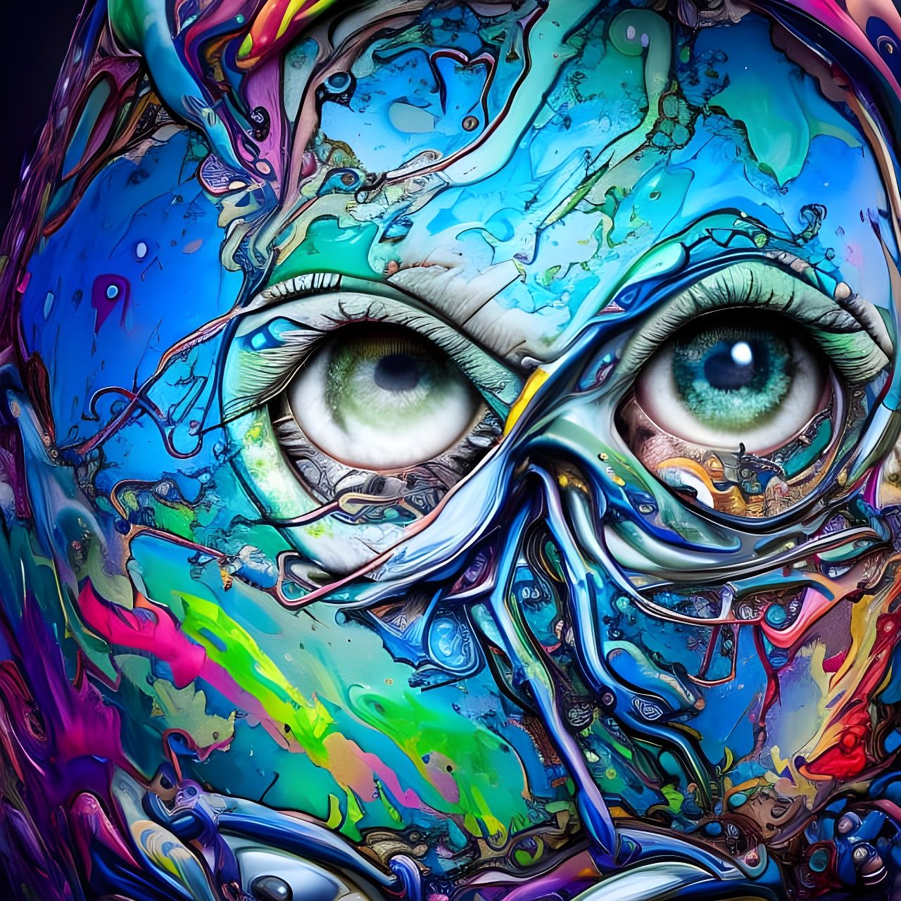 Eyeballs in Terrarium: Maximalist Photoillustration