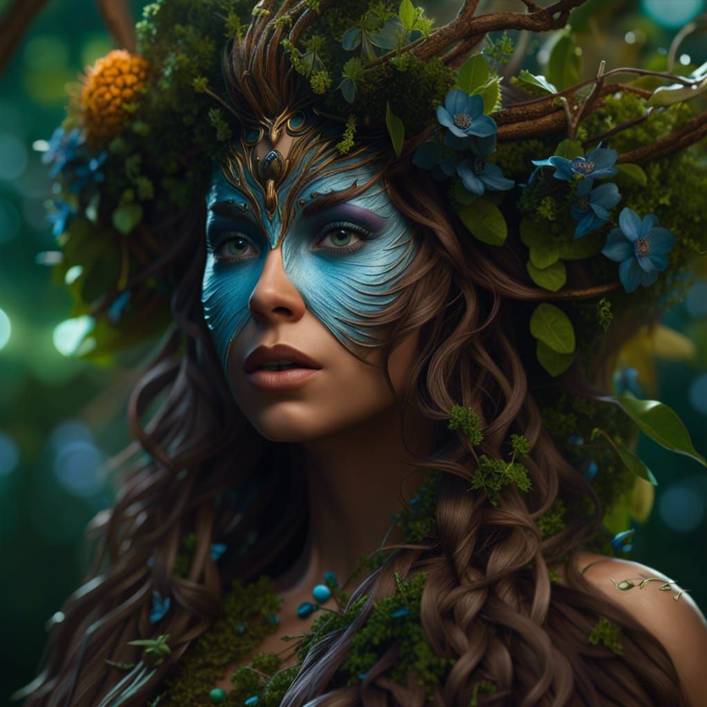 Photorealistic Warcraft Dryad Fantasy Portrait