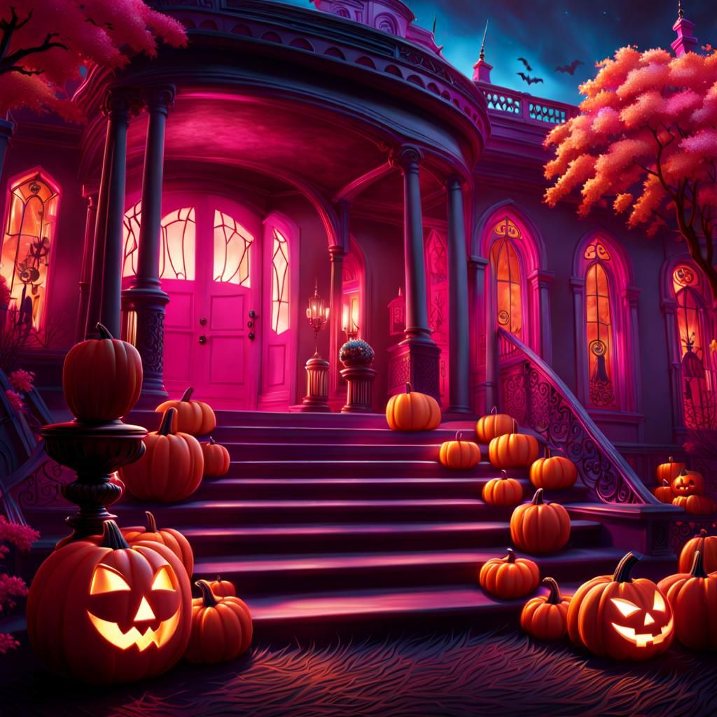 Epic Barbie Halloween Cat in Digital Art