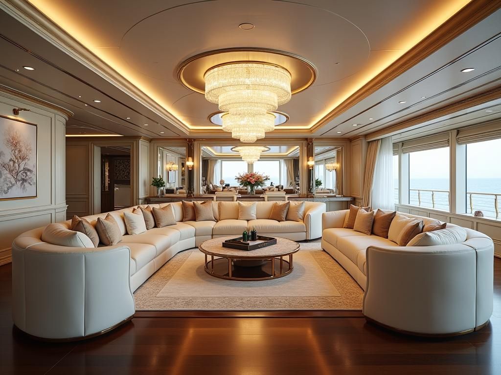 Opulent Yacht Interior in Photorealistic Style
