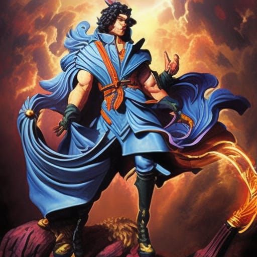 Hyperrealistic Hermes: Trickster God in Splash Art