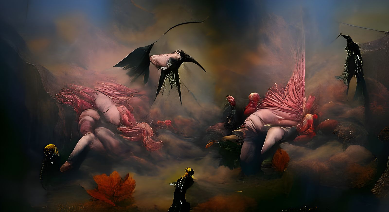 Lucifer's Fall: Renaissance-Inspired Oil Painting