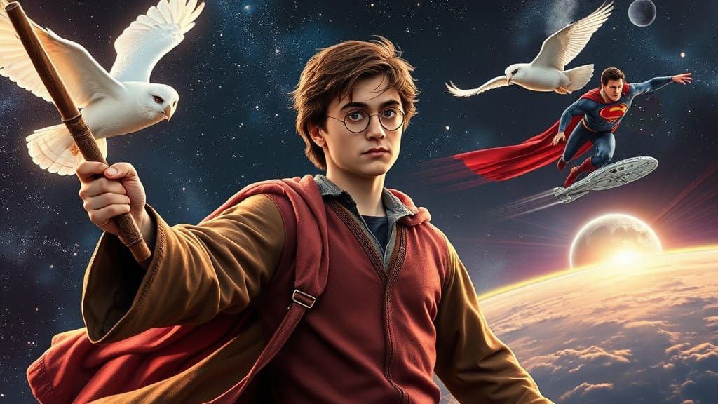 Gothic Fantasy Scifi Panorama in Vibrant Colors