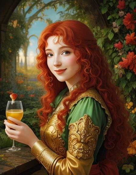 Redhead in Irradiated Garden, Cell Shading Style