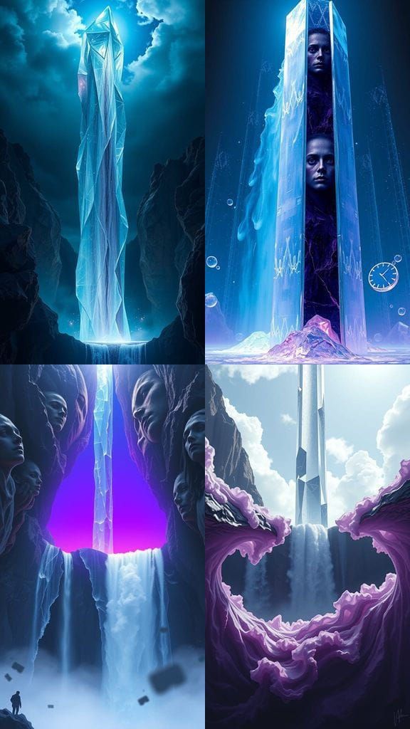 Stunning Digital Paradox Column: Defying Gravity with Crysta...