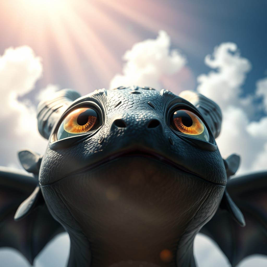 Toothless in Ethereal Glow