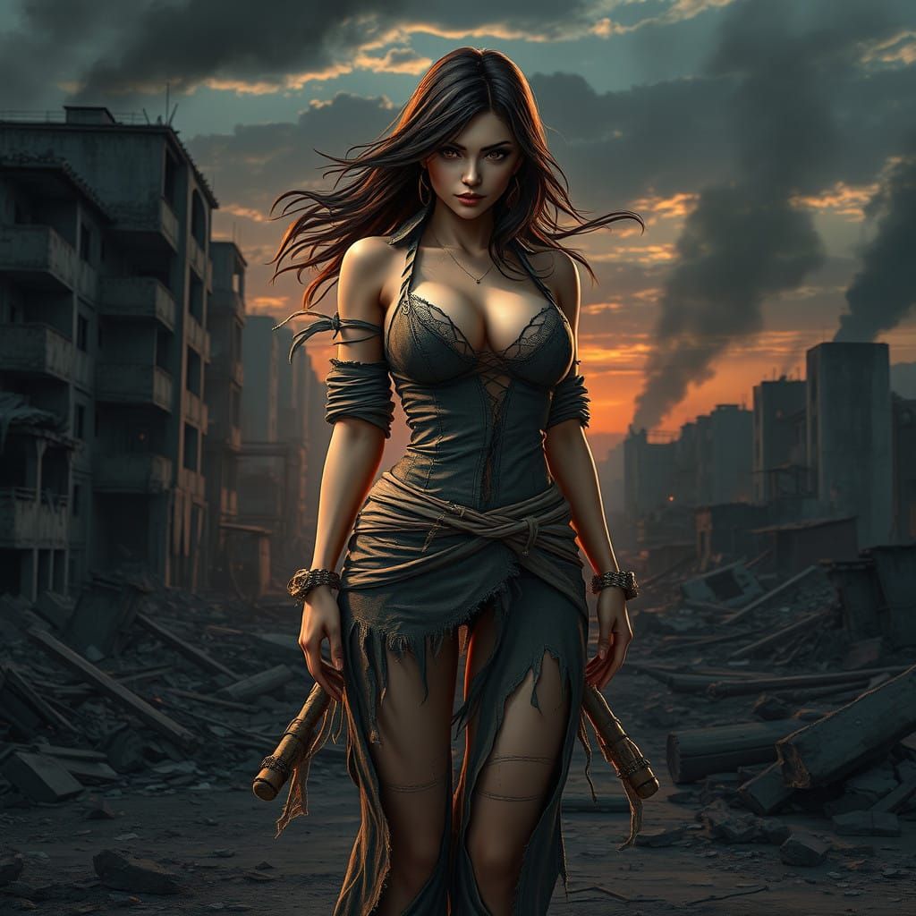 War-Torn Beauty in Anime-Inspired Rags