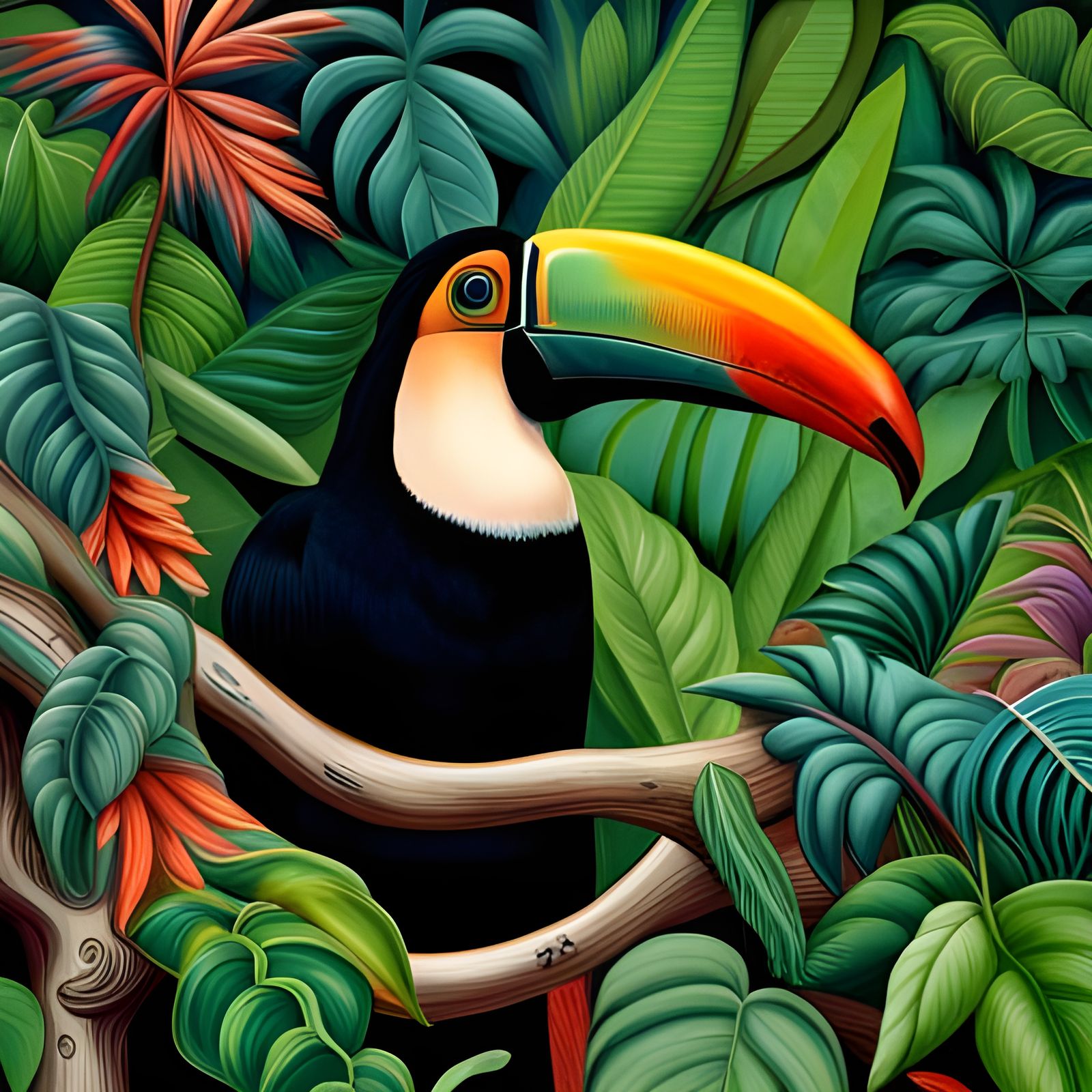 The Toucan (Homage to Henri Rousseau, Le Douanier)