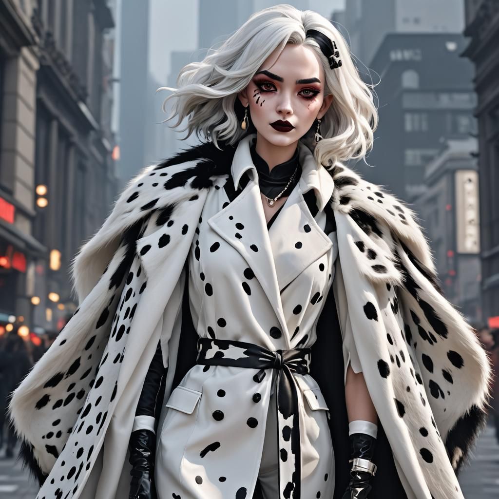 Cruella De Vil as 3D Anime Runway Model