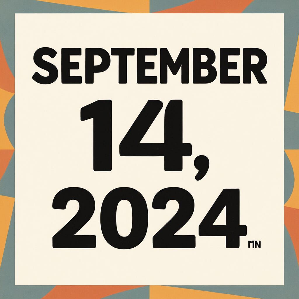 September 14, 2024 in Retro Minimalist Typography