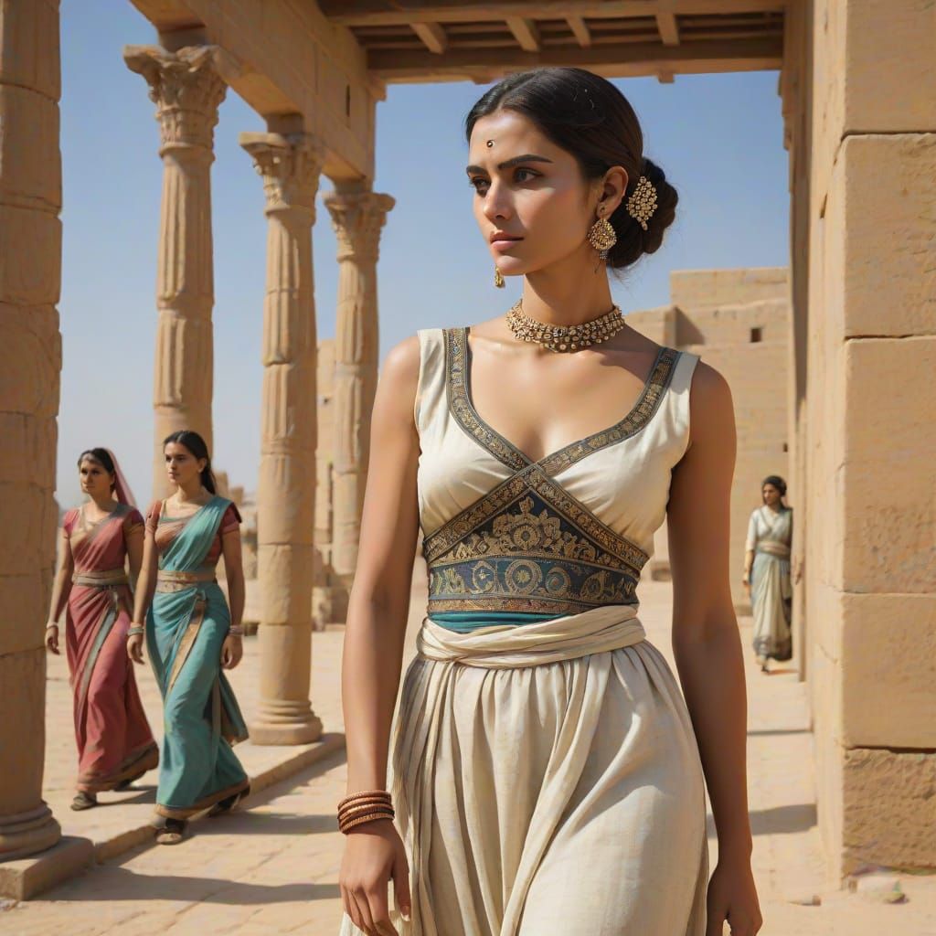 Ancient Roman Woman Wears 1st Century CE Attire