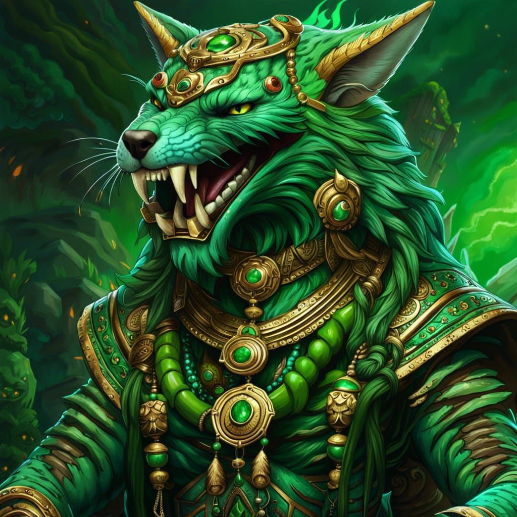 Tabaxi Shaman Healer with Magical Totem